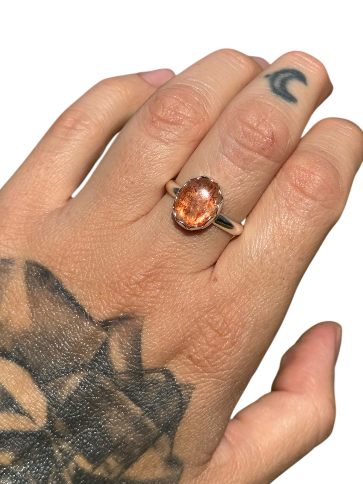 Sunstone .925 Sterling Silver Ring Size 9