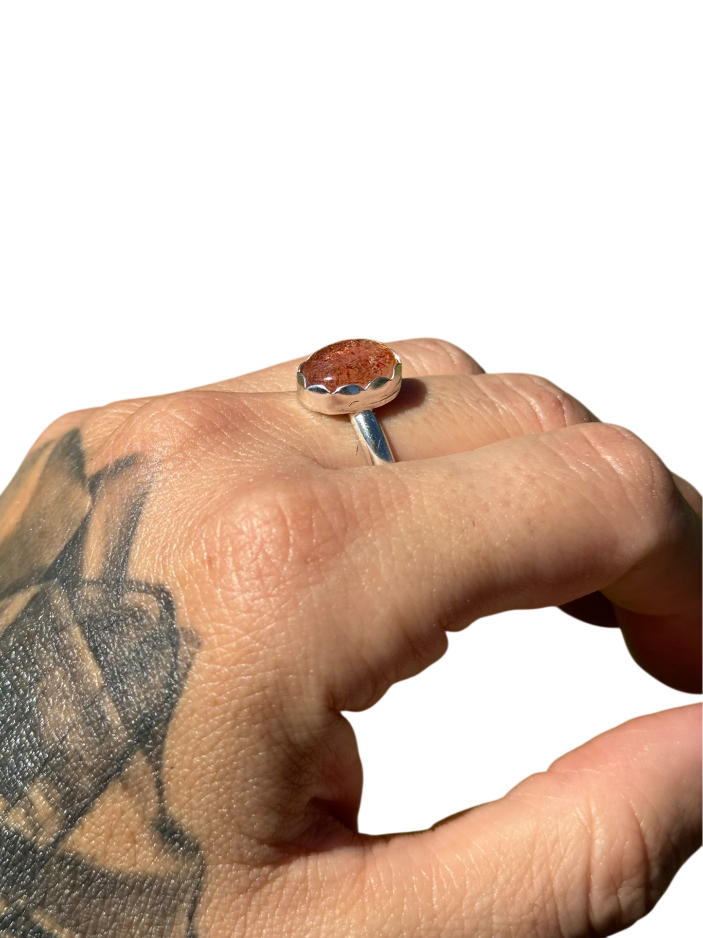 Sunstone .925 Sterling Silver Ring Size 9