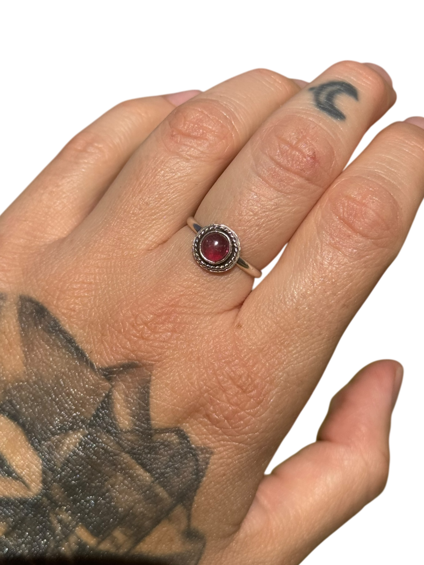 Pink Tourmaline .925 Sterling Silver Ring Size 7