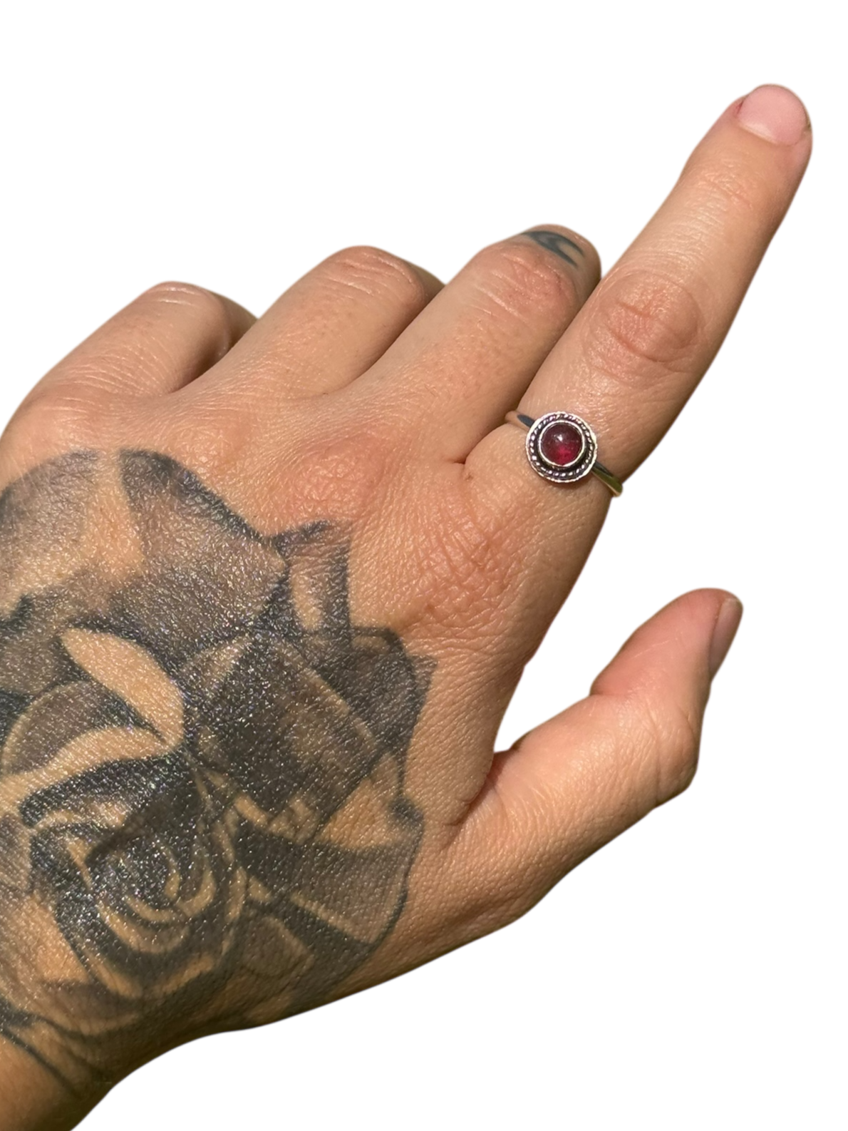 Pink Tourmaline .925 Sterling Silver Ring Size 7