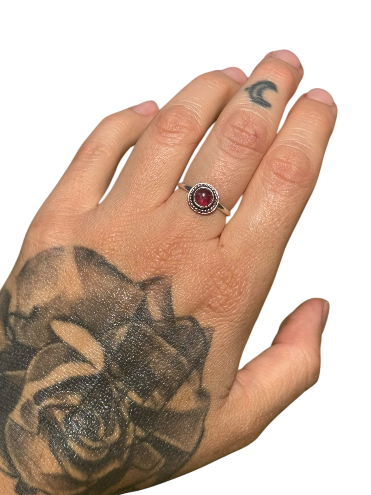 Pink Tourmaline .925 Sterling Silver Ring Size 7