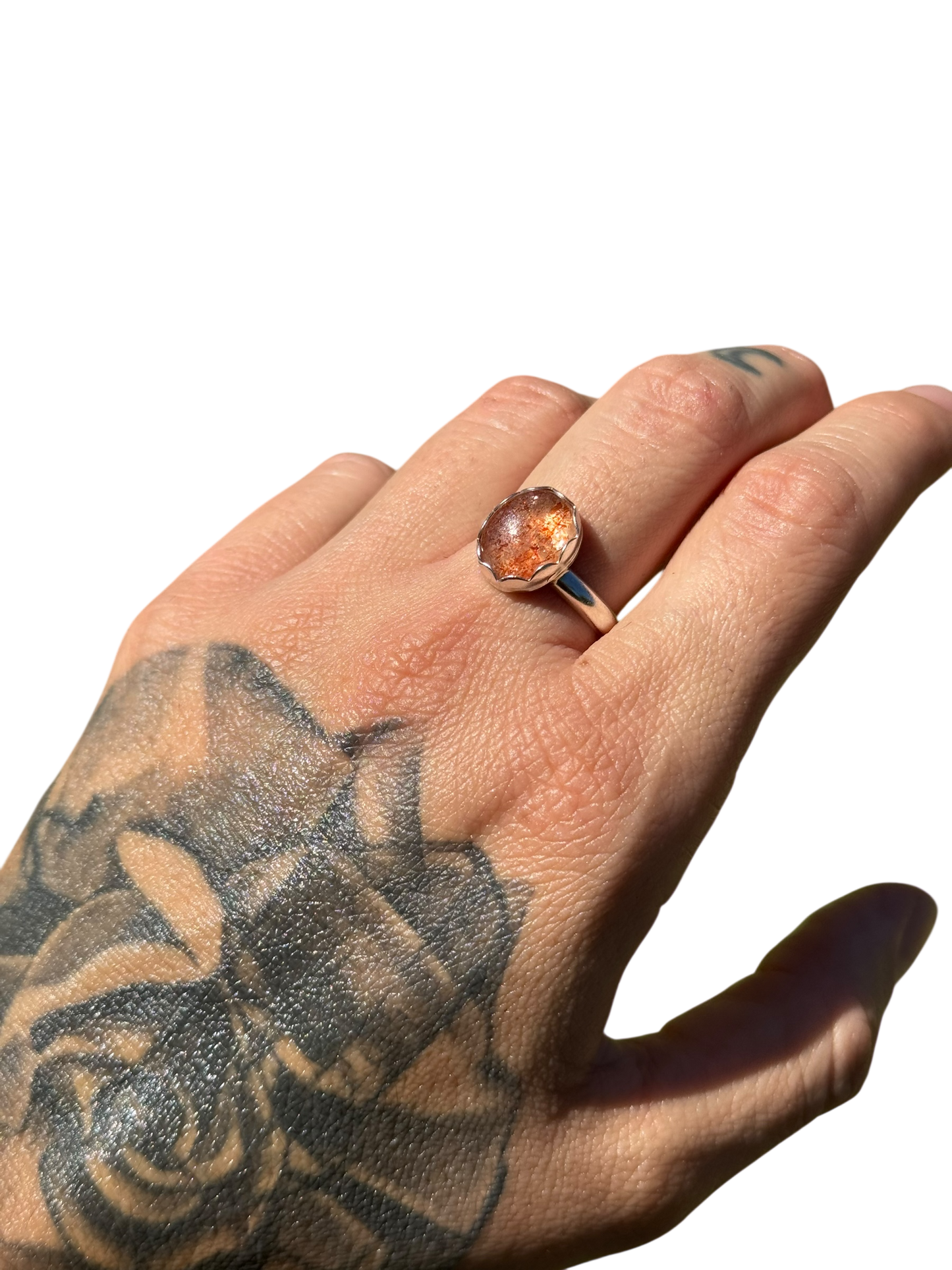 Sunstone .925 Sterling Silver Ring Size 9