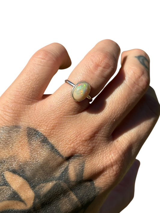 Opal .925 Sterling Silver Ring