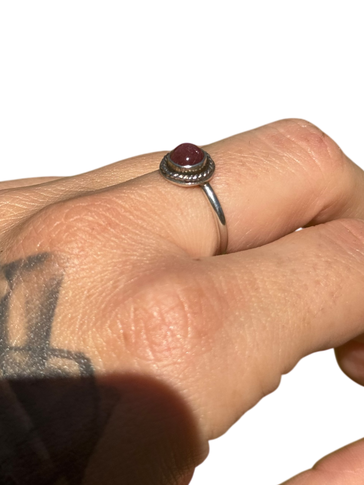 Pink Tourmaline .925 Sterling Silver Ring Size 7