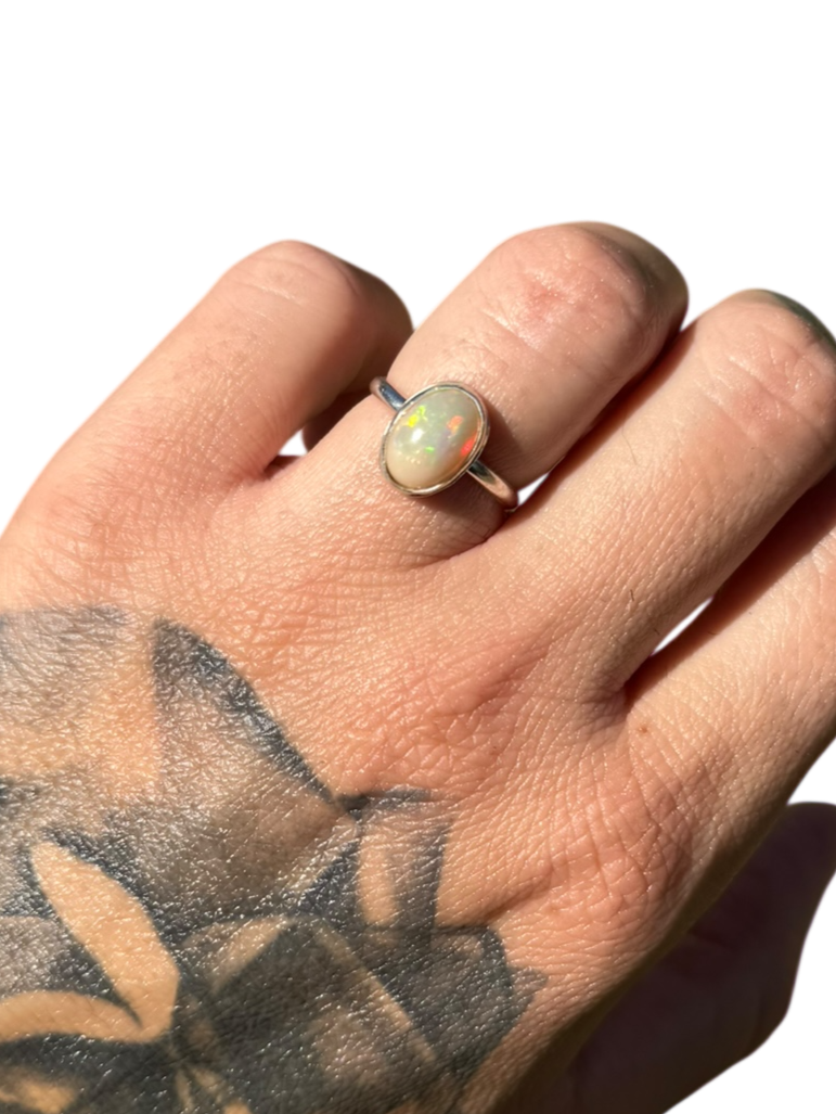 Opal .925 Sterling Silver Ring