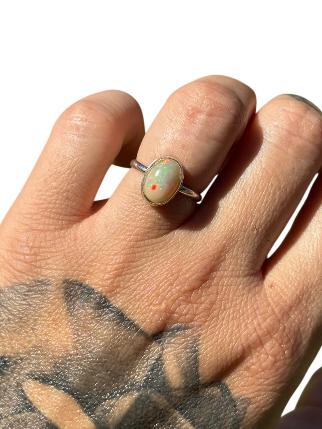Opal .925 Sterling Silver Ring