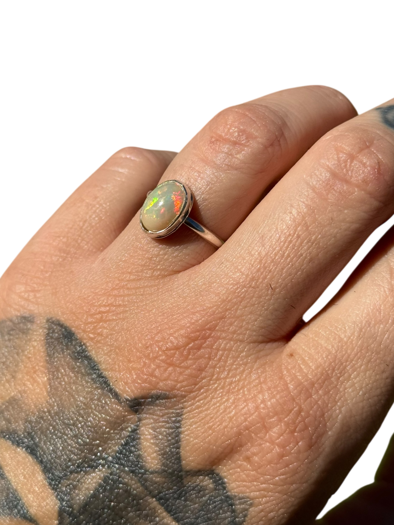 Opal .925 Sterling Silver Ring