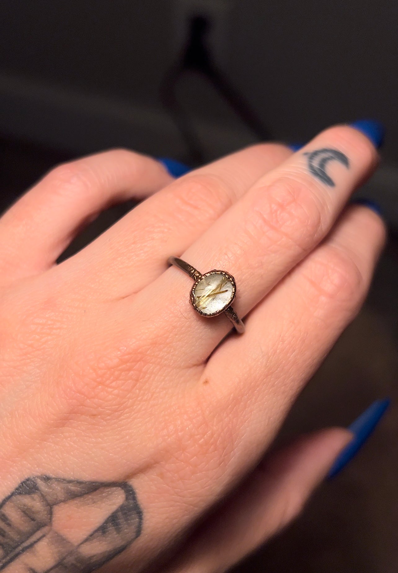 Gold Rutile Ring