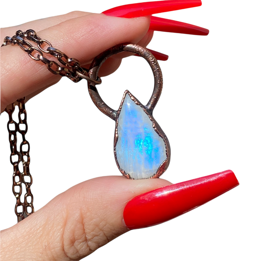 Moonstone Teardrop Necklace