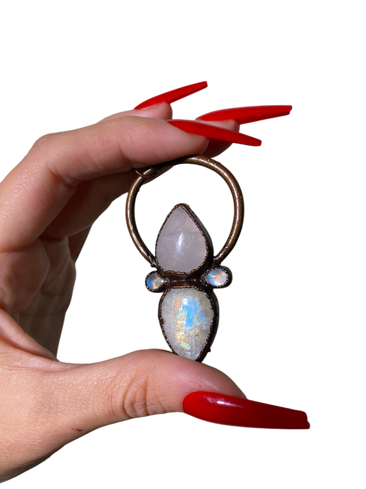 Rose Quartz + Moonstone Necklace