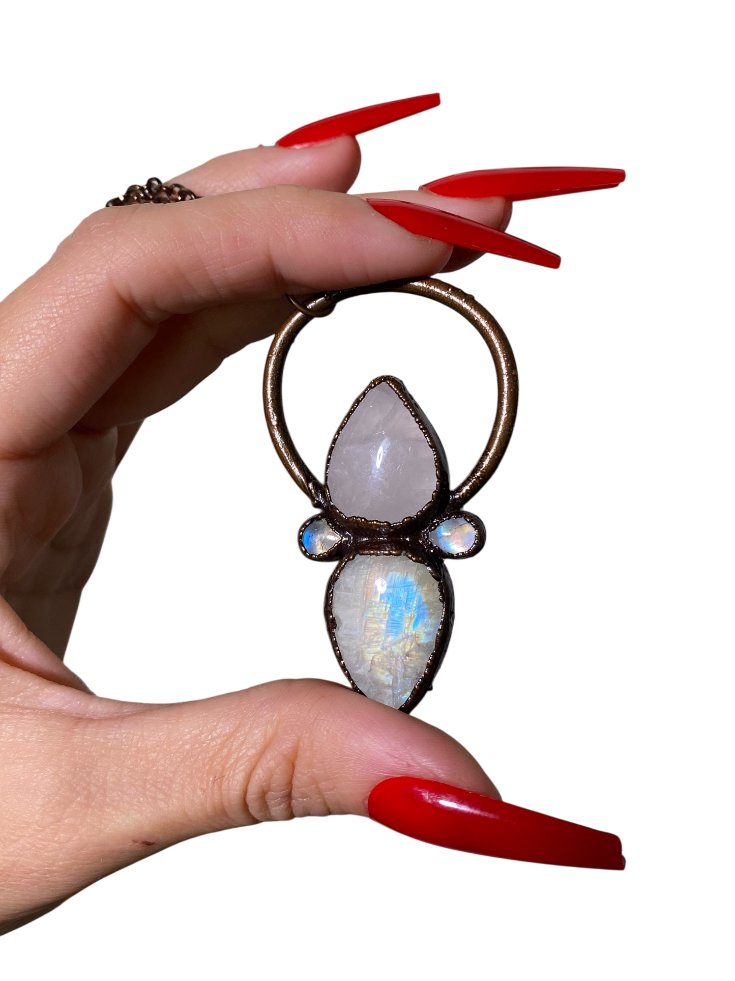 Rose Quartz + Moonstone Necklace