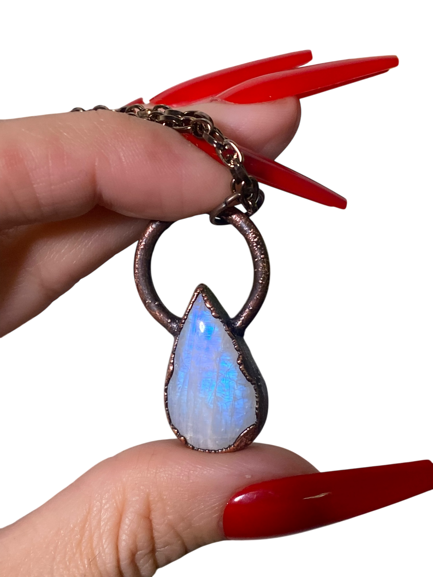 Moonstone Teardrop Necklace
