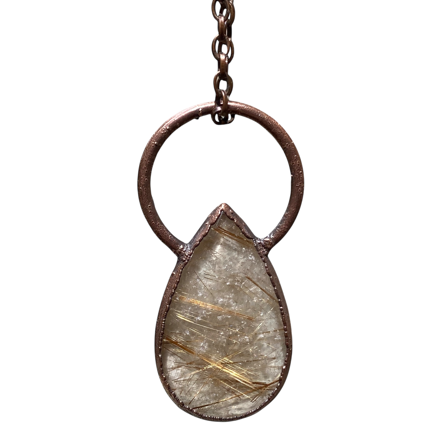 Golden Rutilated Quartz Necklace
