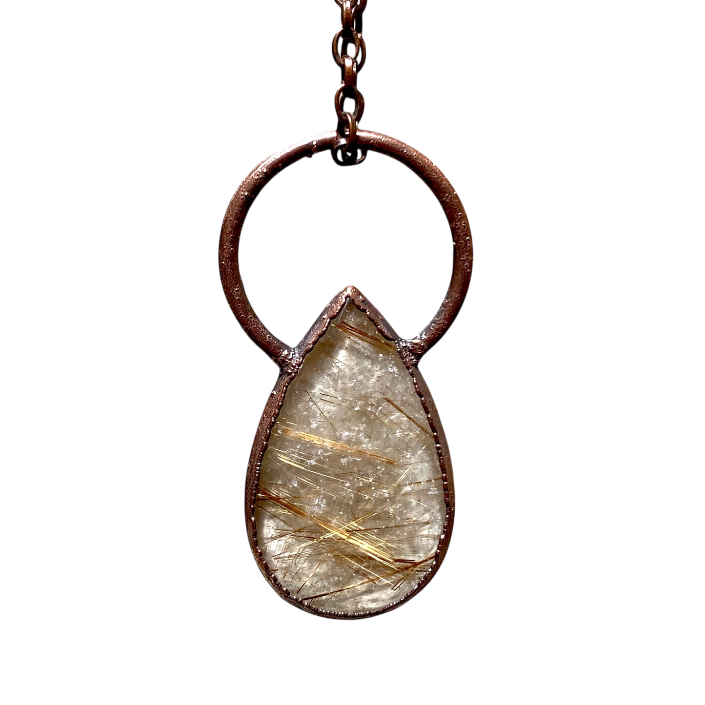 Golden Rutilated Quartz Necklace