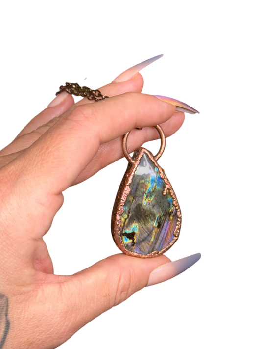 Labradorite Teardrop Necklace