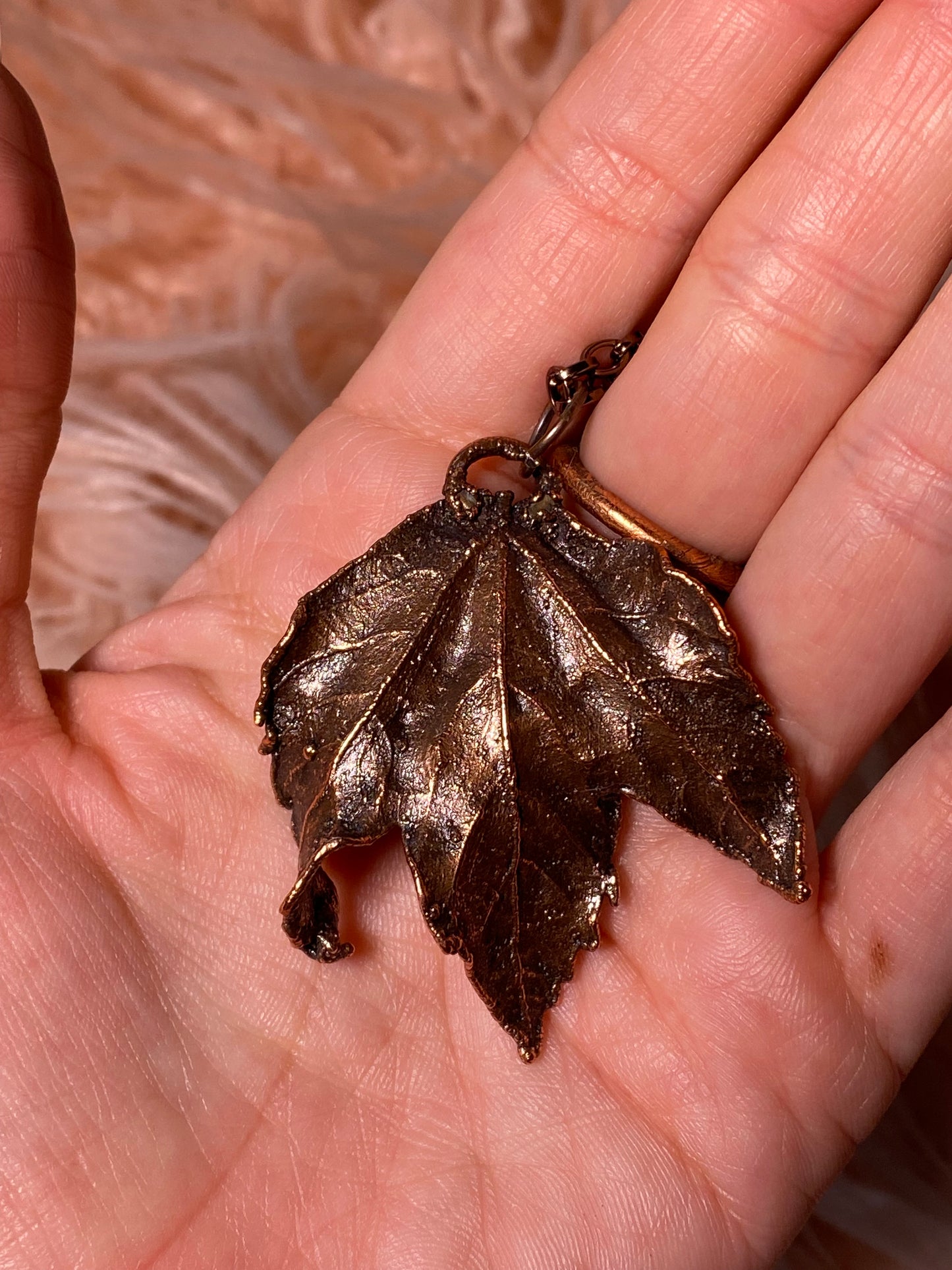 Opal Leaf Necklace