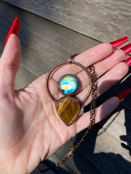 Labradorite and Tiger's Eye Necklace