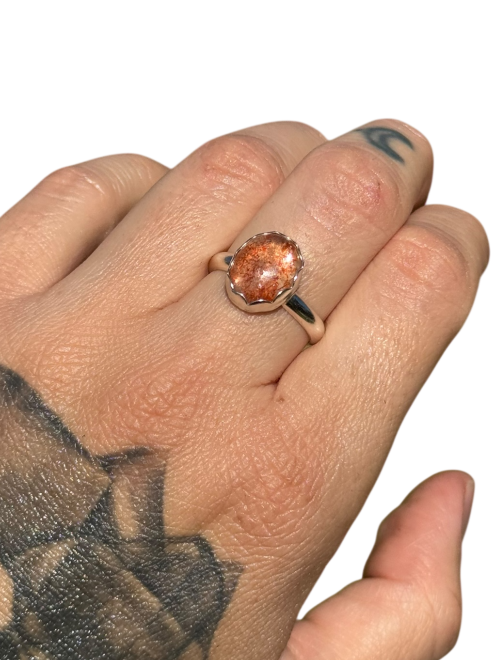 Sunstone .925 Sterling Silver Ring Size 9