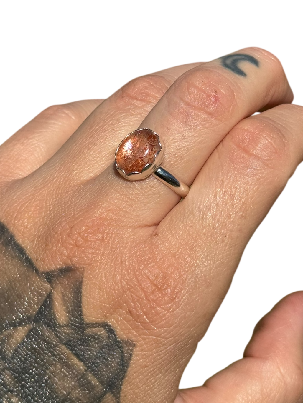 Sunstone .925 Sterling Silver Ring Size 9