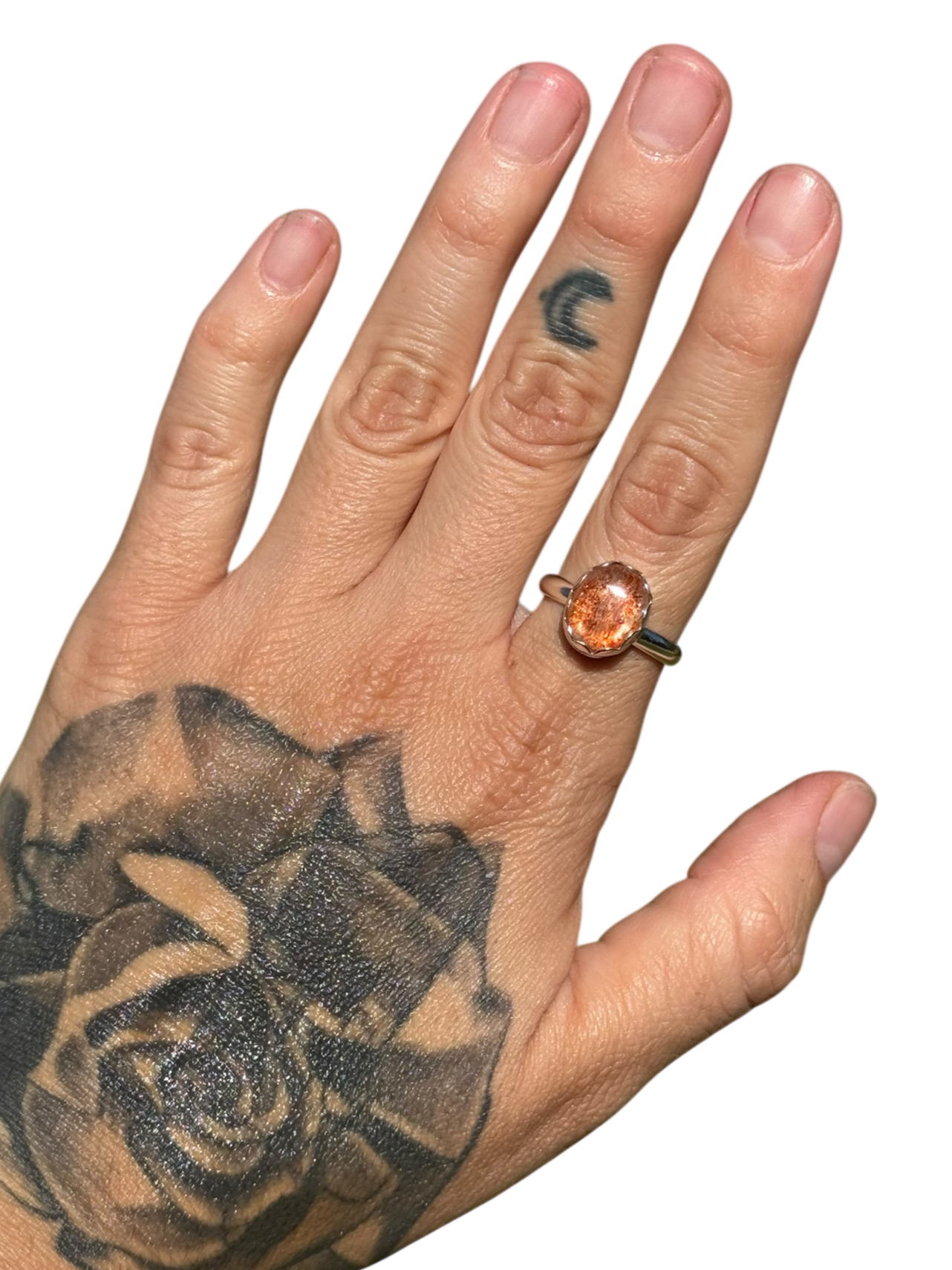 Sunstone .925 Sterling Silver Ring Size 9
