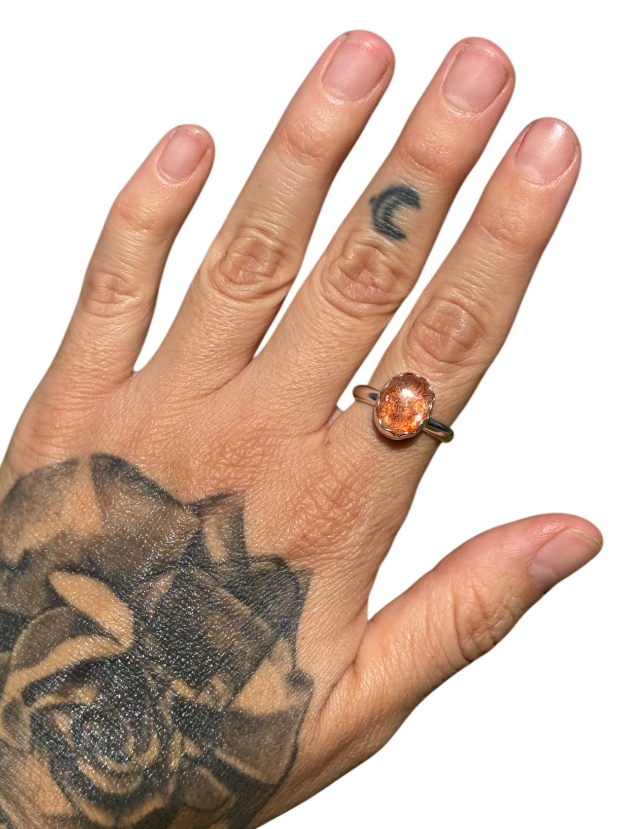 Sunstone .925 Sterling Silver Ring Size 9