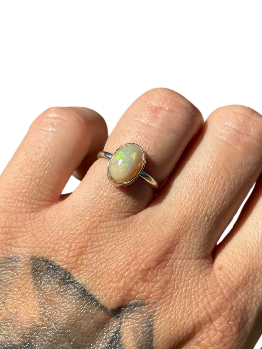 Opal .925 Sterling Silver Ring