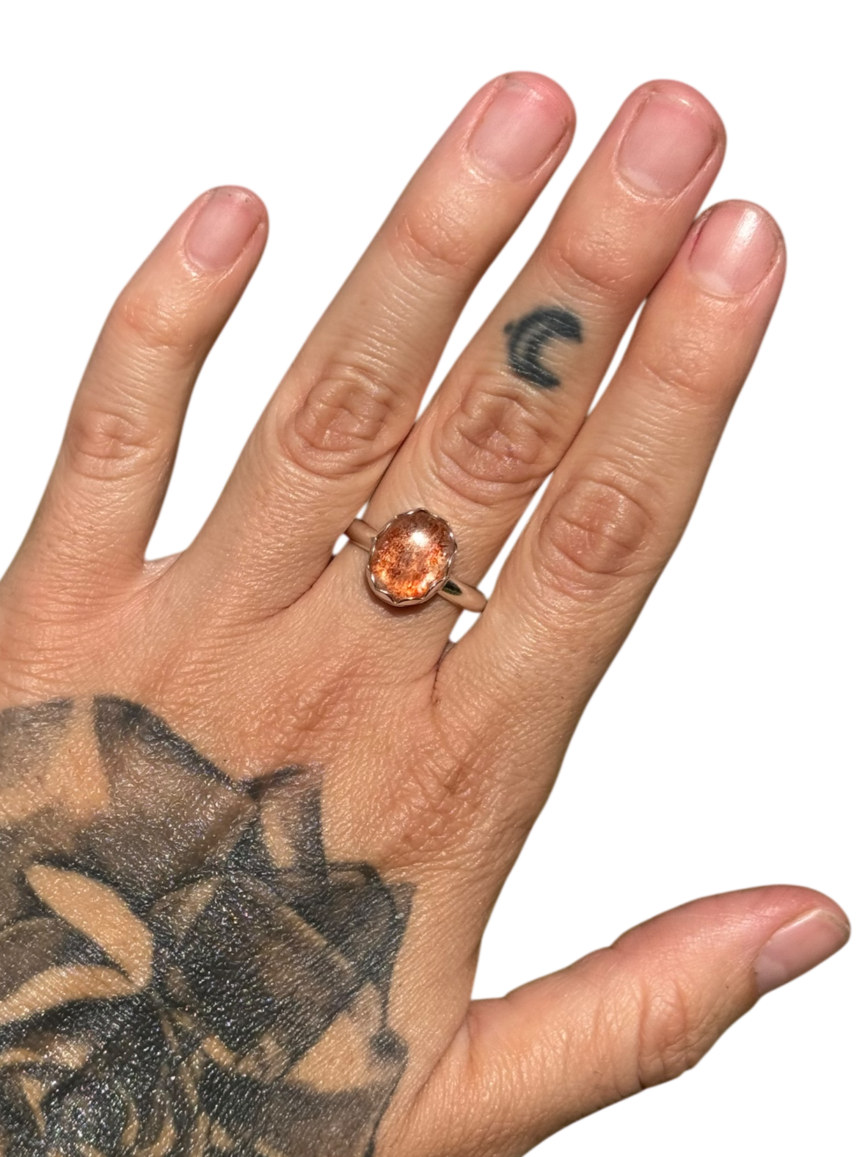 Sunstone .925 Sterling Silver Ring Size 9