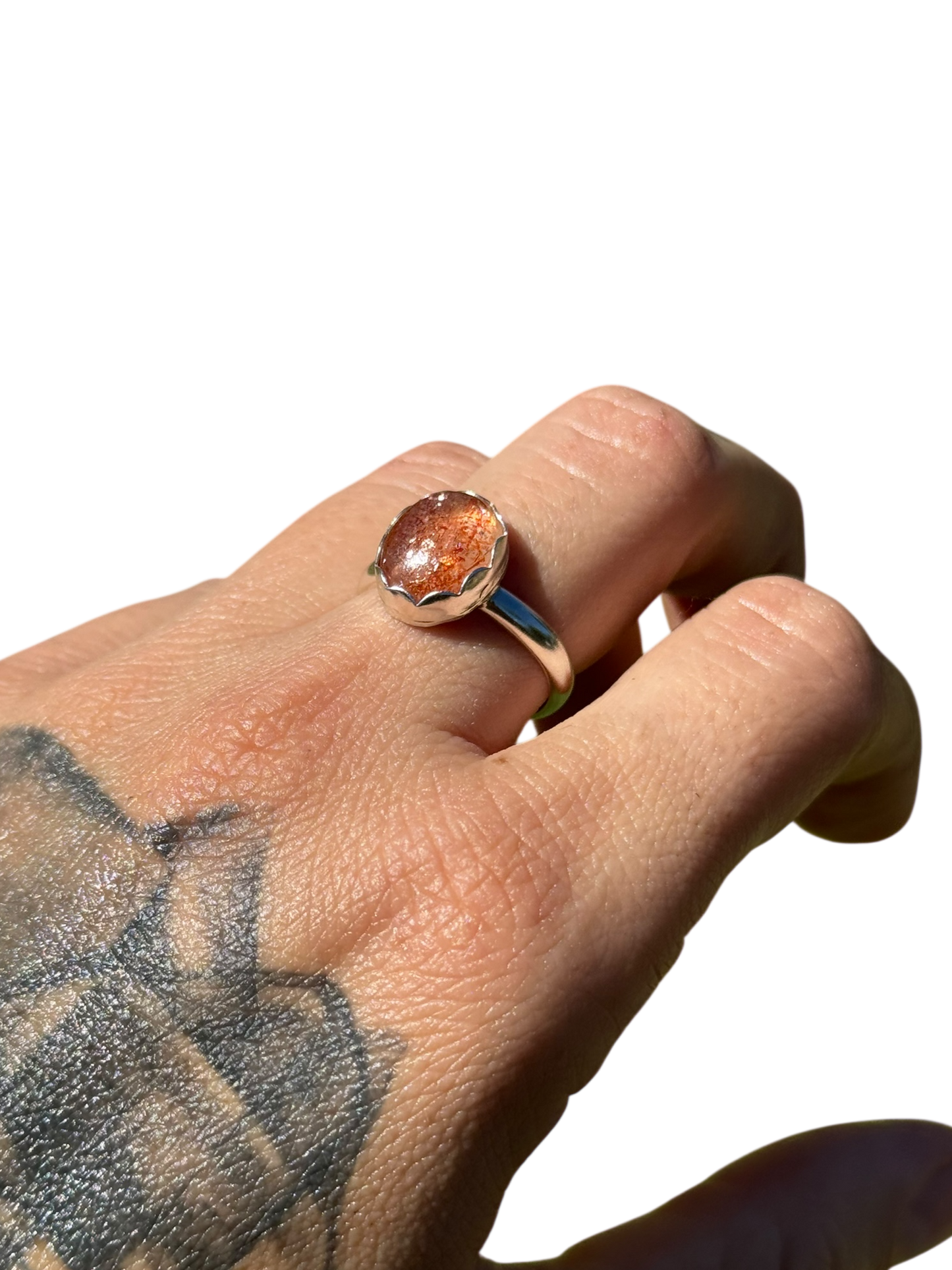 Sunstone .925 Sterling Silver Ring Size 9