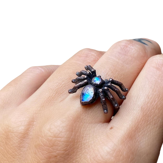 Moonstone Spider Ring