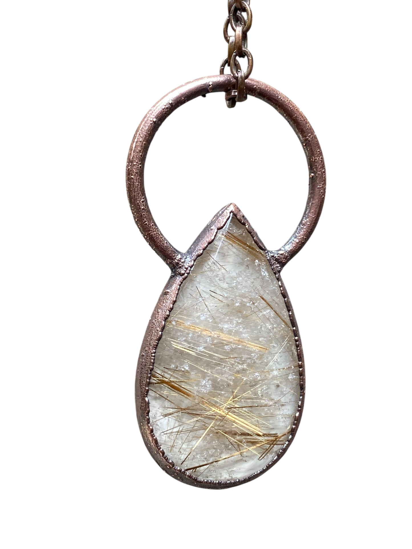 Golden Rutilated Quartz Necklace