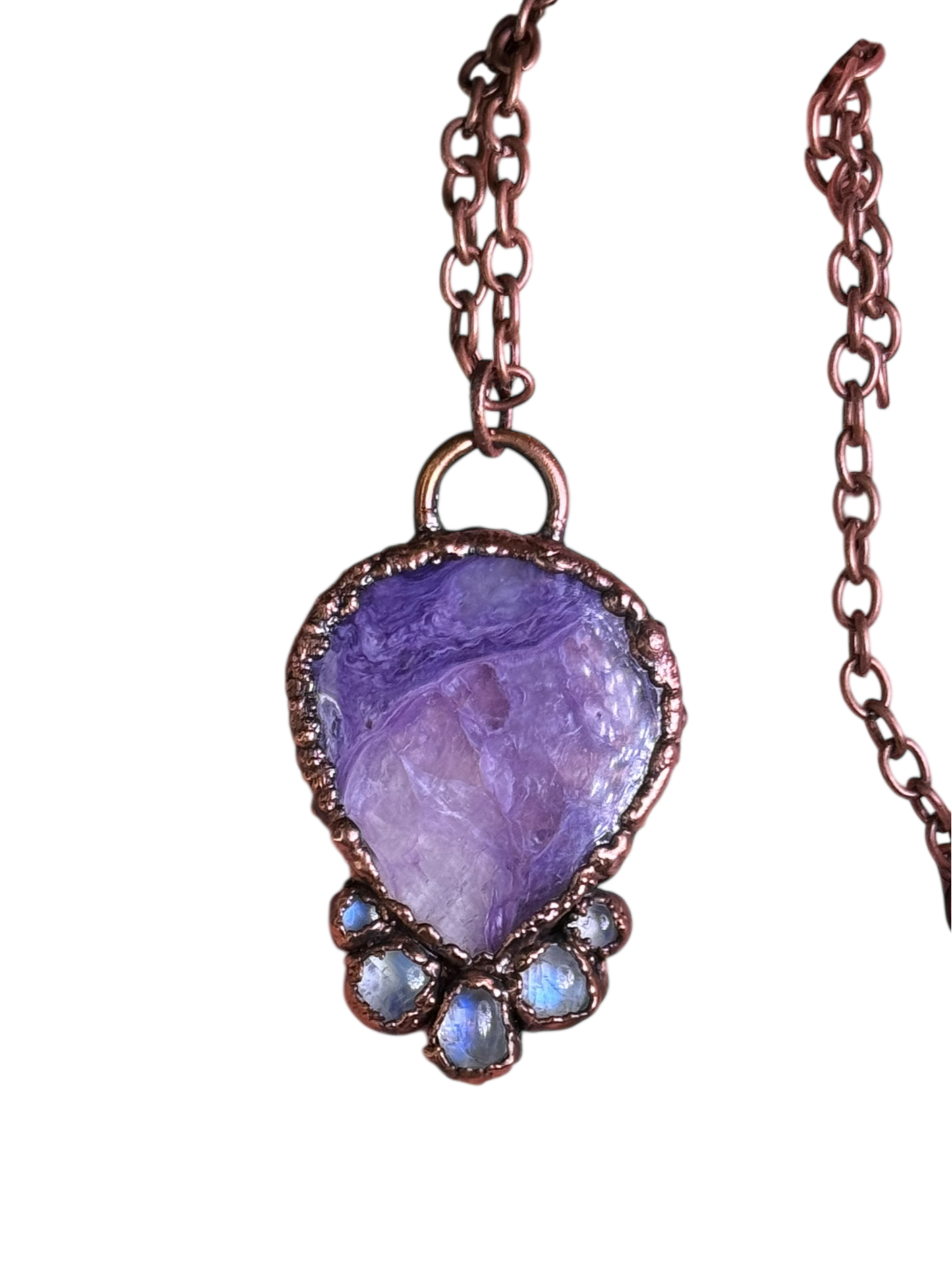 Charoite + Moonstone Necklace