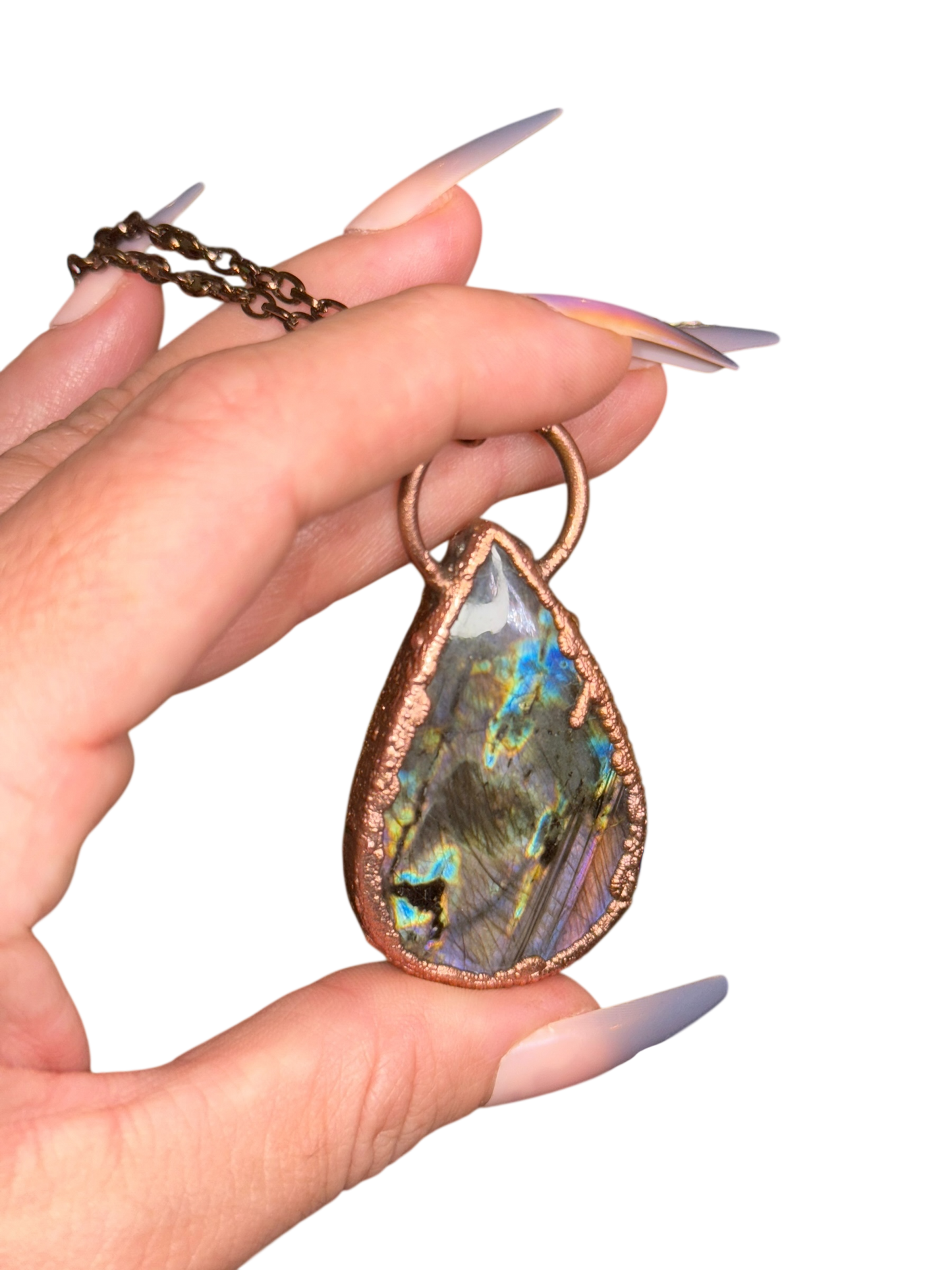 Labradorite Teardrop Necklace