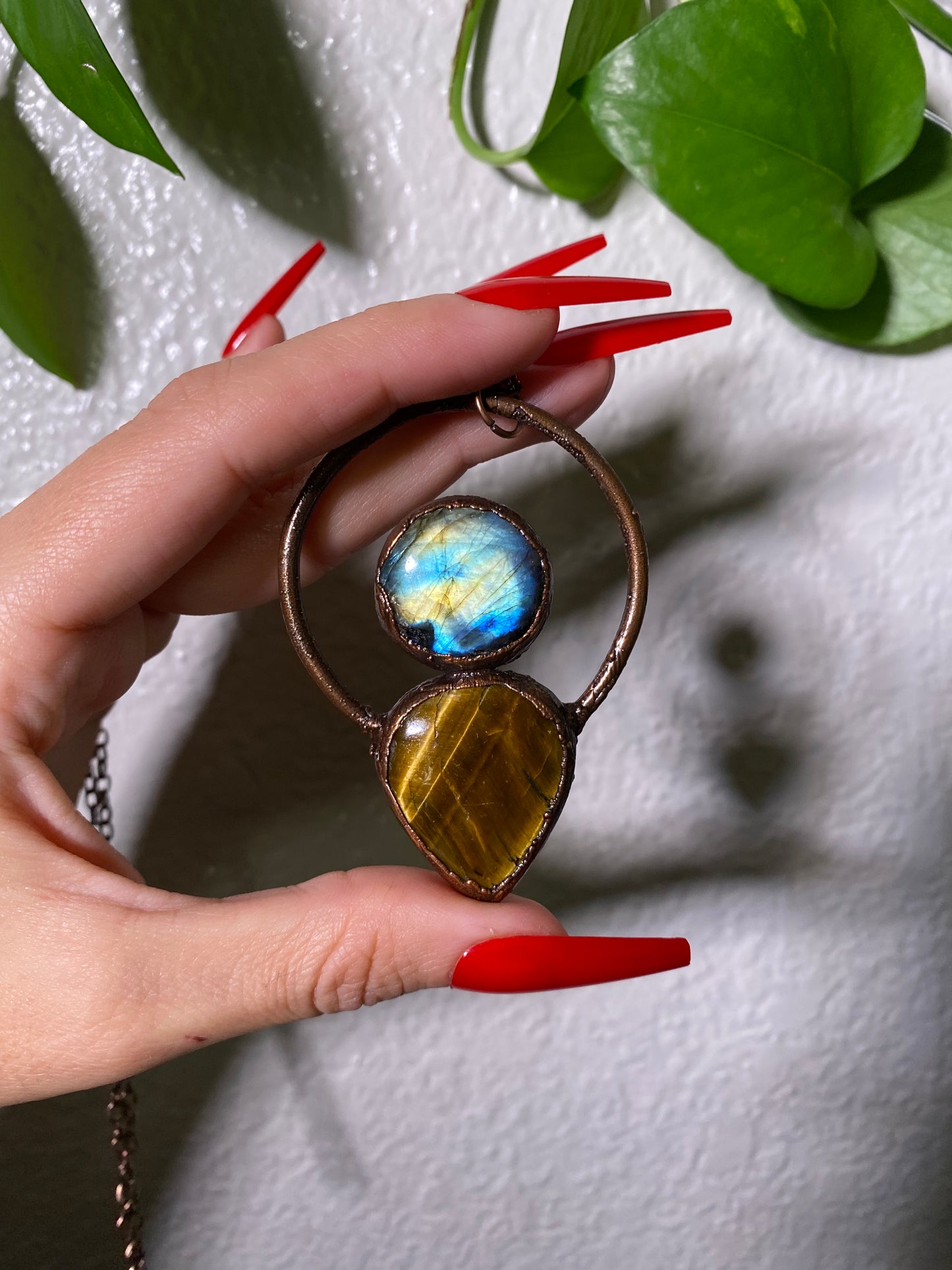 Labradorite and Tiger's Eye Necklace