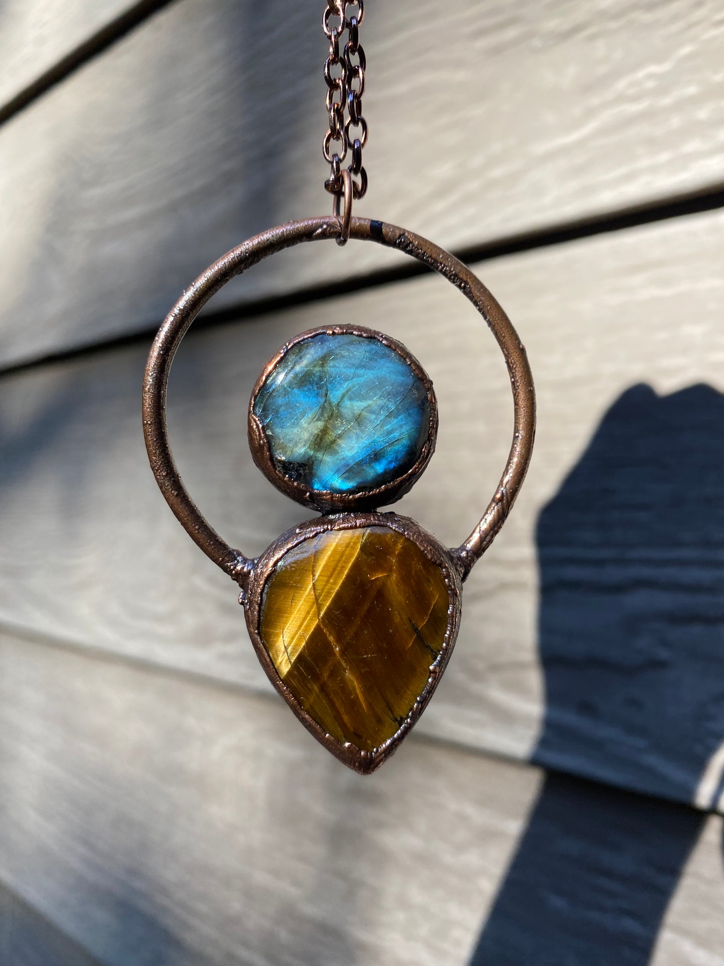 Labradorite and Tiger's Eye Necklace