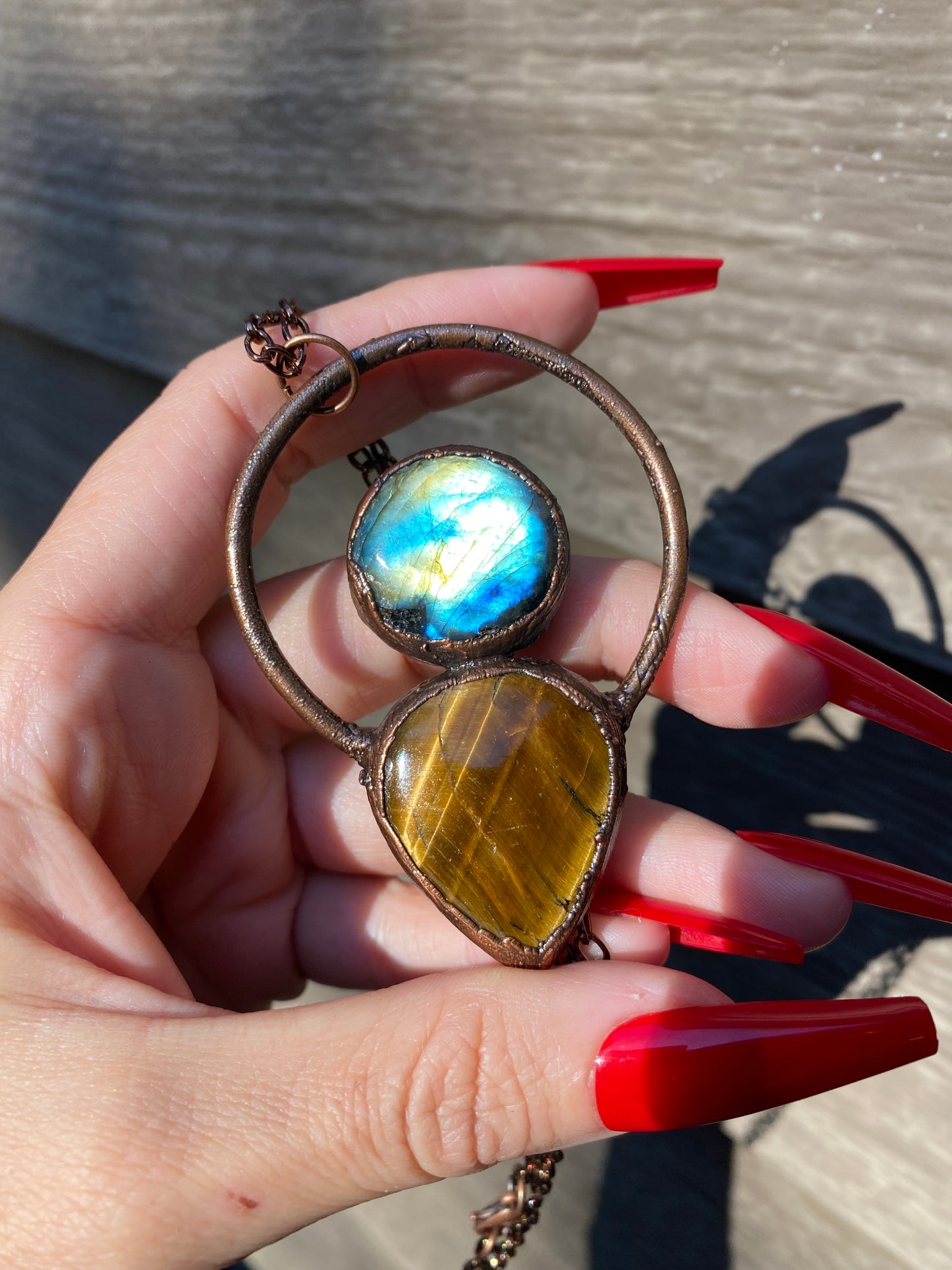 Labradorite and Tiger's Eye Necklace