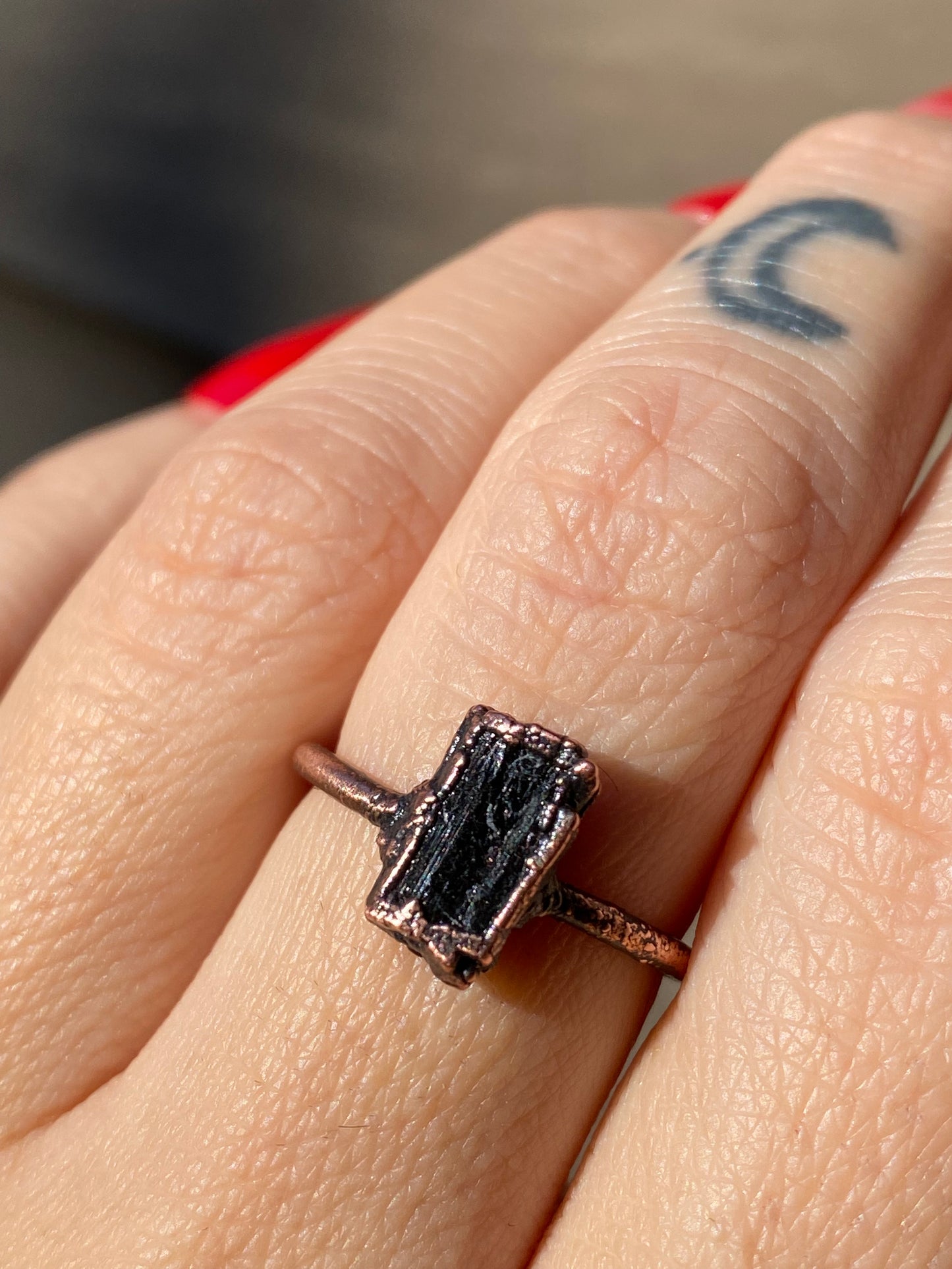 Black Tourmaline Ring